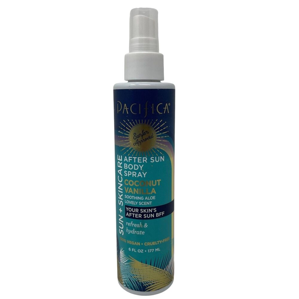 PACIFICA After Sun Body Spray Coconut Vanilla Soothing Aloe Vegan 6  fl oz